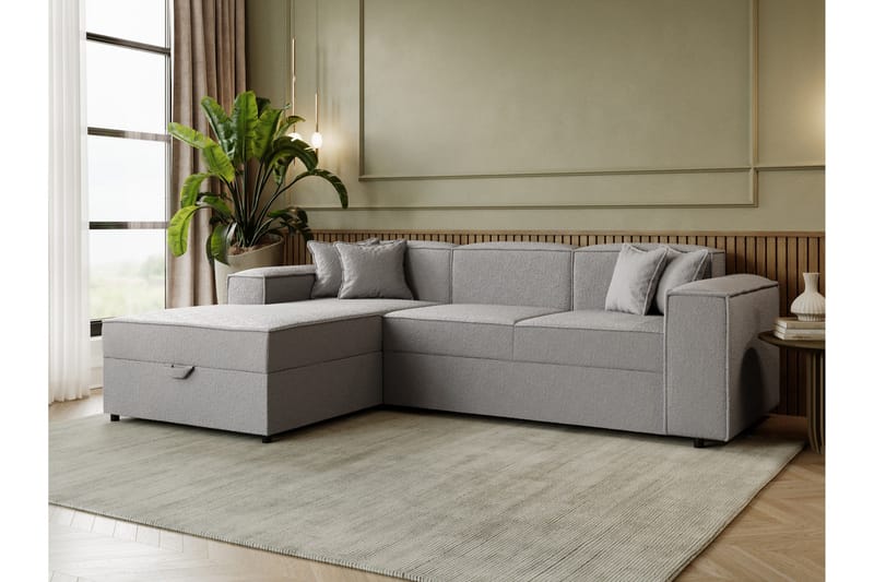 Bizantine Sovesofa m. Divan 3-personers - Grå - Møbler - Sofaer - Sovesofaer