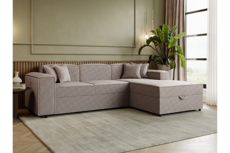 Bizantine Sovesofa m. Divan 3-personers - Grå - Møbler - Sofaer - Sovesofaer