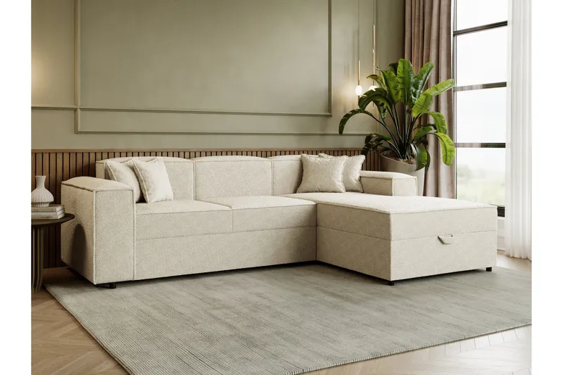 Bizantine Sovesofa m. Divan 3-personers - Beige - Møbler - Sofaer - Sovesofaer