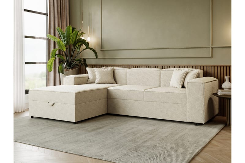 Bizantine Sovesofa m. Divan 3-personers - Beige - Møbler - Sofaer - Sovesofaer
