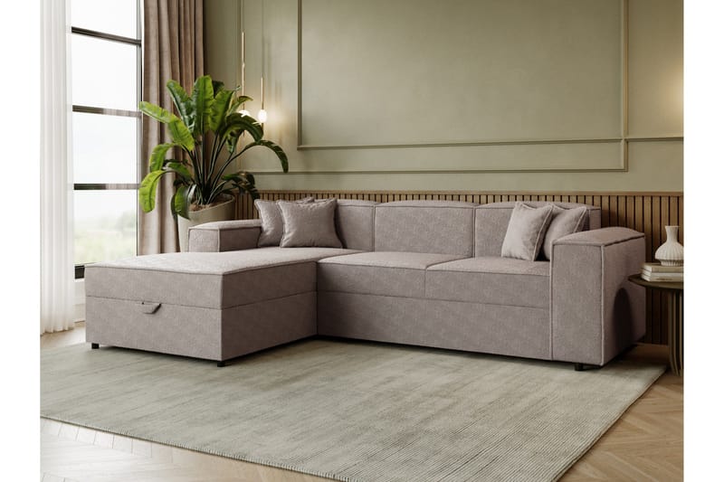 Bizantine Sovesofa m. Divan 3-personers - Grå - Møbler - Sofaer - Sovesofaer