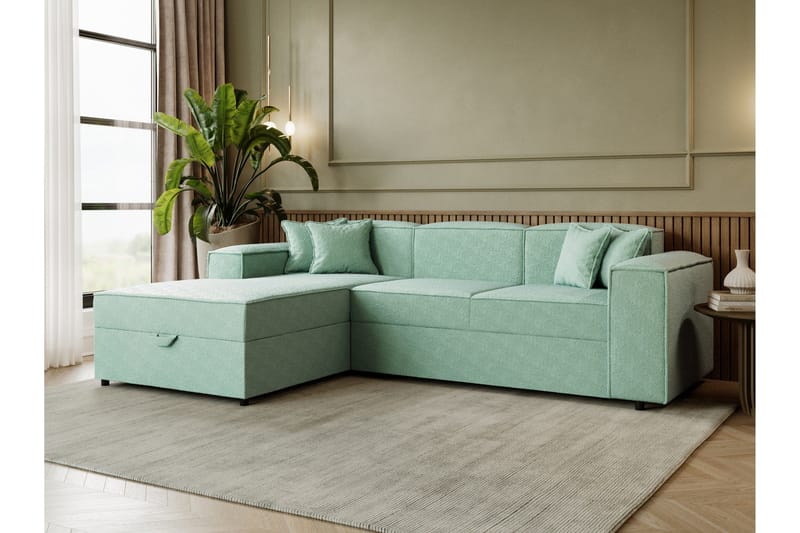 Bizantine Sovesofa m. Divan 3-personers - Grøn - Møbler - Sofaer - Sovesofaer