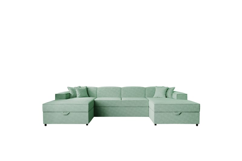 Bizantine Sovesofa med dobbeldivan 4-personers - Grøn - Møbler - Sofaer - Sovesofaer