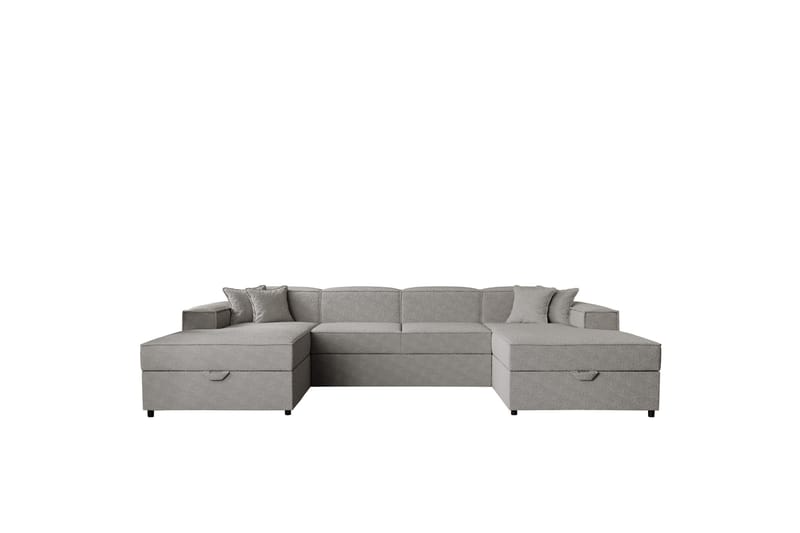 Bizantine Sovesofa med dobbeldivan 4-personers - Hvid/Sort - Møbler - Sofaer - Sovesofaer
