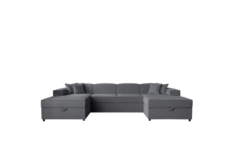Bizantine Sovesofa med dobbeldivan 4-personers - Grå - Møbler - Sofaer - Sovesofaer