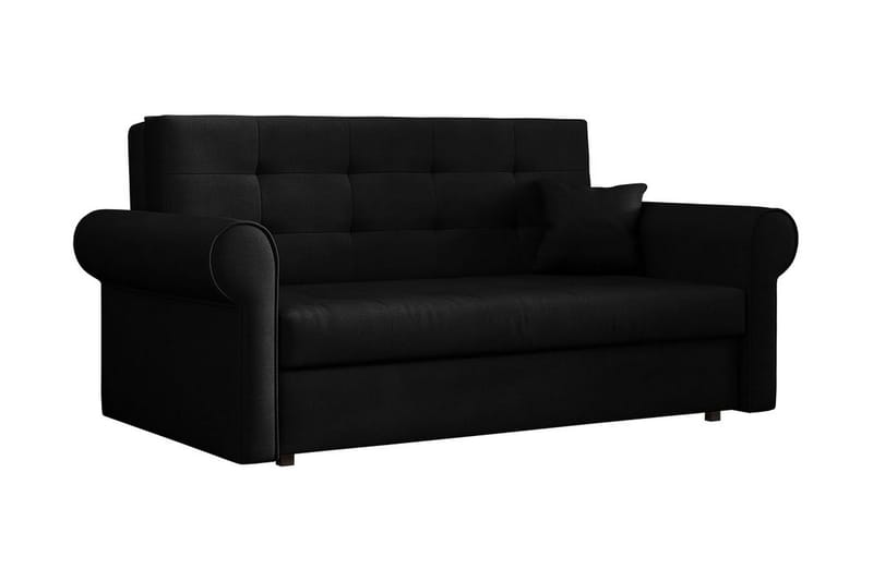 Bliaka Sovesofa - Velour/Sort - Møbler - Sofaer - Sovesofaer
