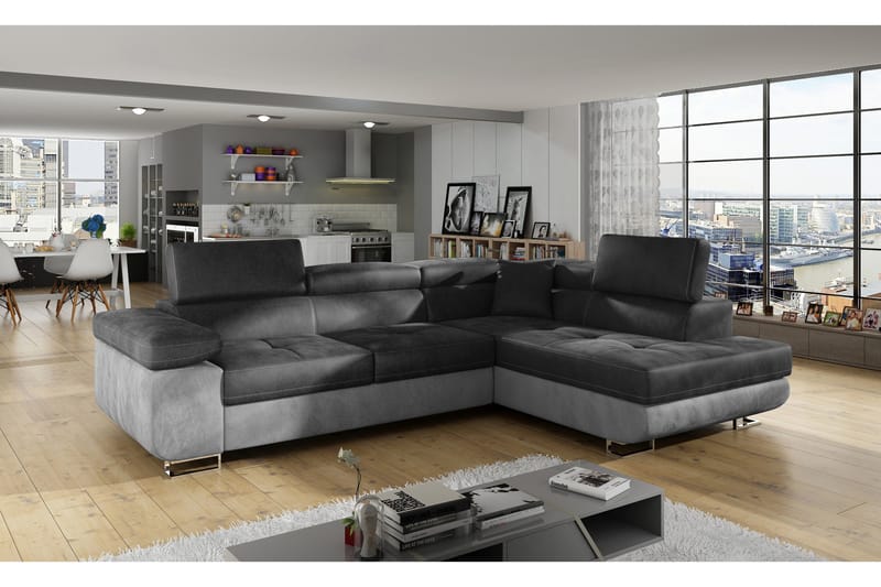 Bobis Sovesofa med Chaiselong Højre, Grå