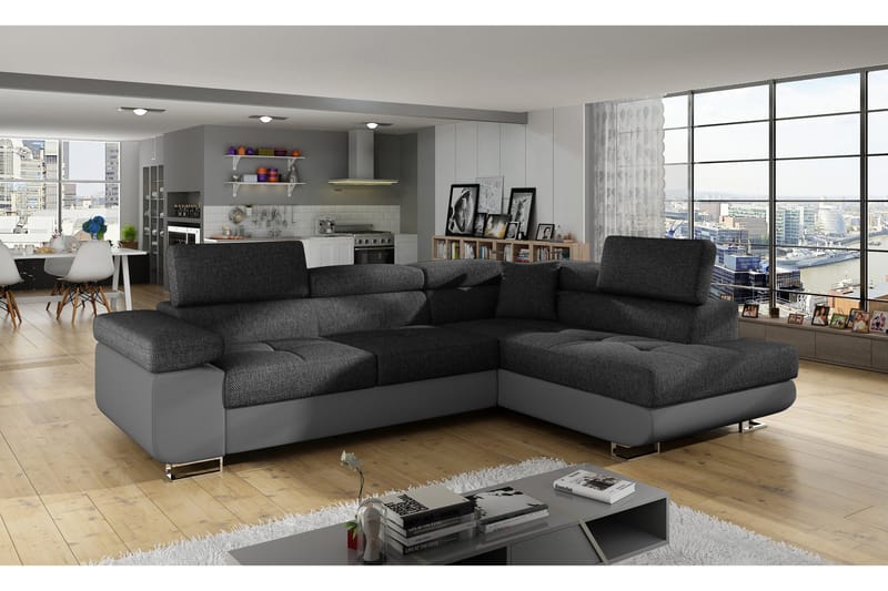 Bobis Sovesofa med Chaiselong Højre - Grå - Møbler - Sofaer - Sovesofaer