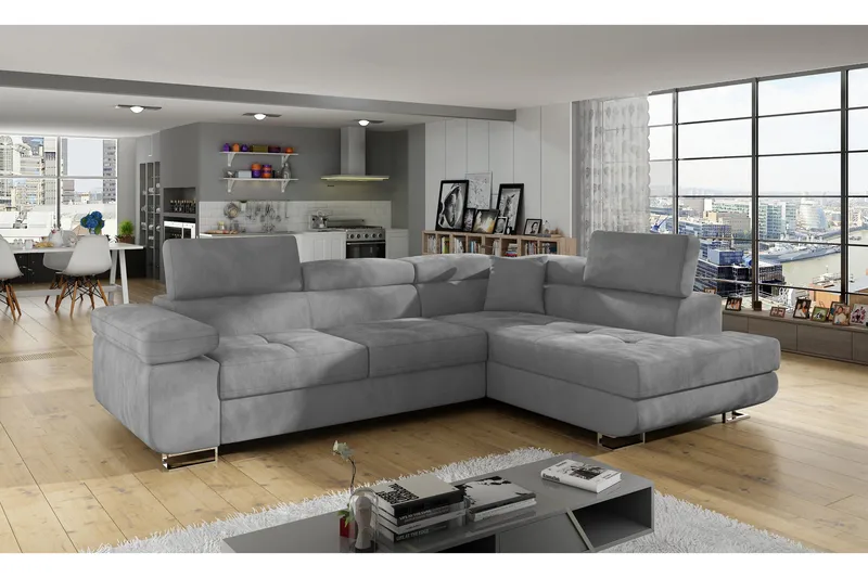 Bobis Sovesofa med Chaiselong Højre, Grå