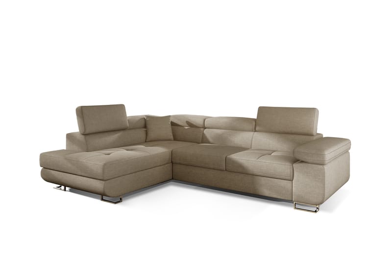 Bobis Sovesofa med Chaiselong Venstre - Beige - Møbler - Sofaer - Sovesofaer