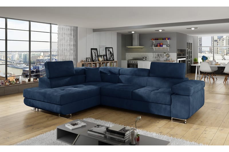 Bobis Sovesofa med Chaiselong Venstre, Blå