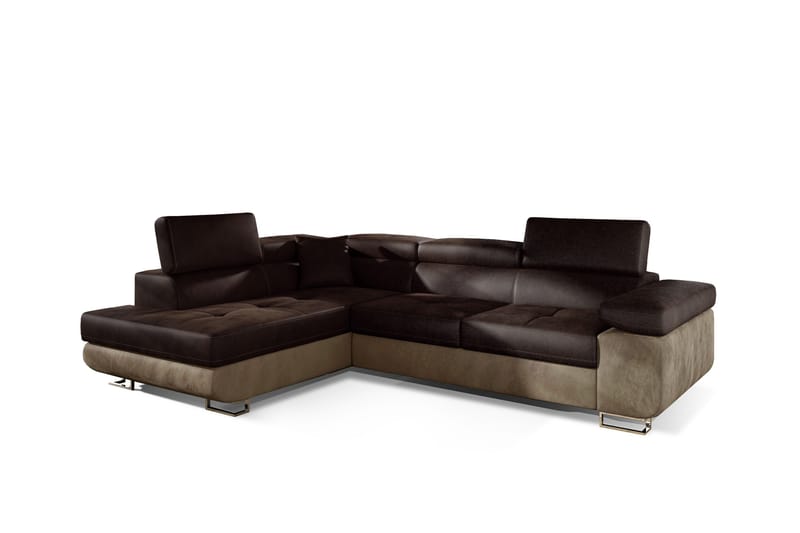 Bobis Sovesofa med Chaiselong Venstre - Brun - Møbler - Sofaer - Sovesofaer