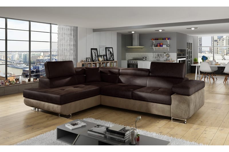 Bobis Sovesofa med Chaiselong Venstre, Brun