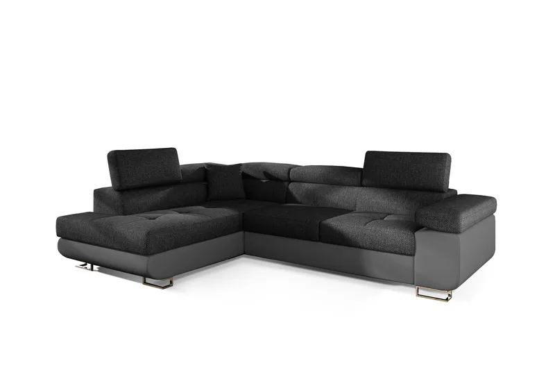 Bobis Sovesofa med Chaiselong Venstre - Grå - Møbler - Sofaer - Sovesofaer