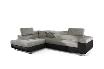 Bobis Sovesofa med Chaiselong Venstre - Grå/Sort - Møbler - Sofaer - Sovesofaer