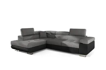 Bobis Sovesofa med Chaiselong Venstre - Grå/Sort - Møbler - Sofaer - Sovesofaer