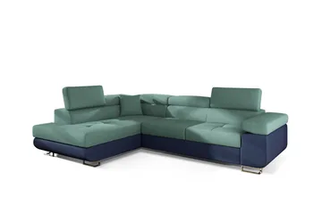 Bobis Sovesofa med Chaiselong Venstre - Grøn/Blå - Møbler - Sofaer - Sovesofaer
