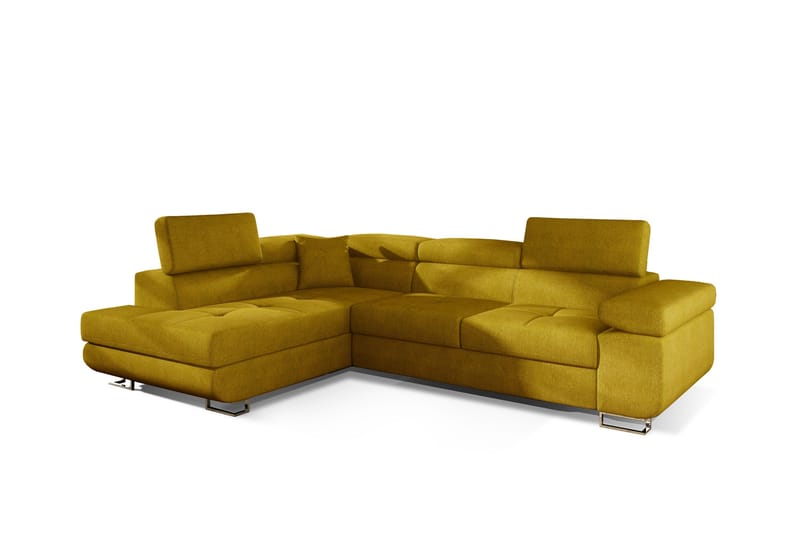 Bobis Sovesofa med Chaiselong Venstre - Gul - Møbler - Sofaer - Sovesofaer
