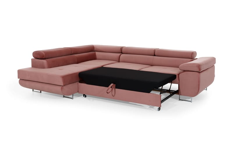 Bobis Sovesofa med Chaiselong Venstre - Sort/Hvid - Møbler - Sofaer - Sovesofaer