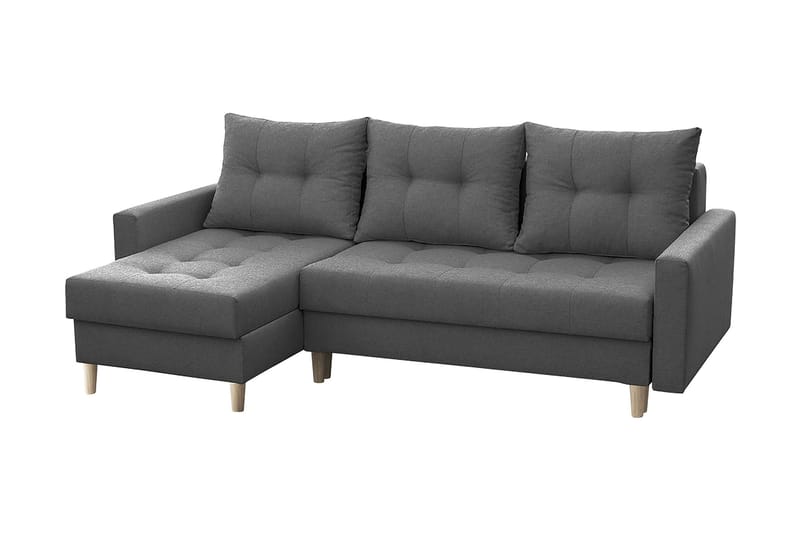 Bodo Sovesofa med diva 222x140x90 cm - Mørkegrå - Møbler - Sofaer - Sovesofaer