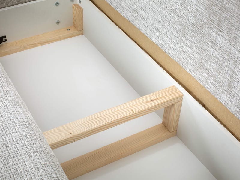 Bornalle 3-personers sovesofa med chaiselong - beige - Møbler - Sofaer - Sovesofaer