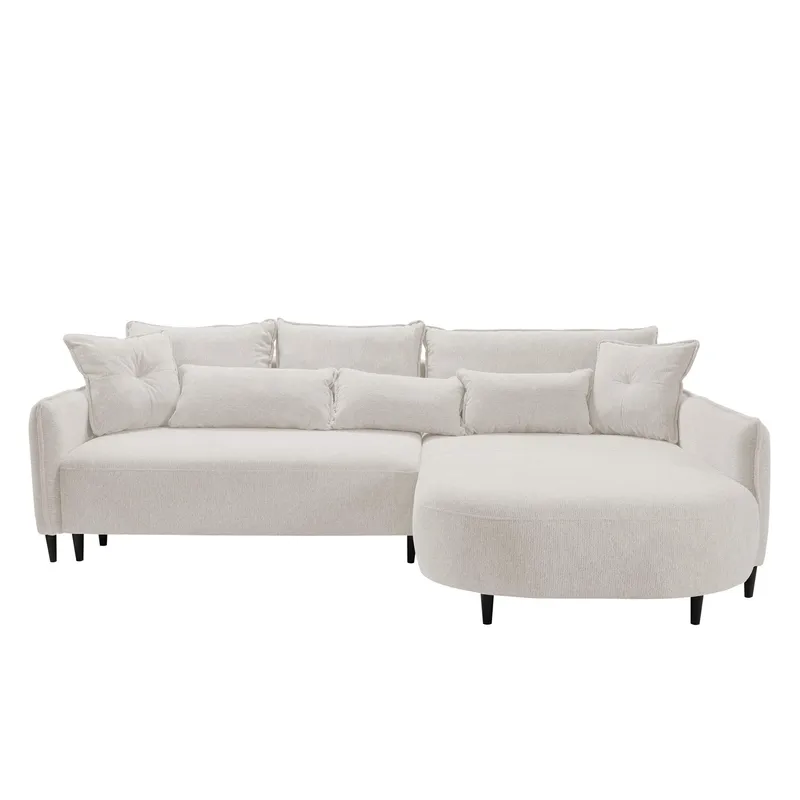 Bornalle 3-personers sovesofa med chaiselong, beige
