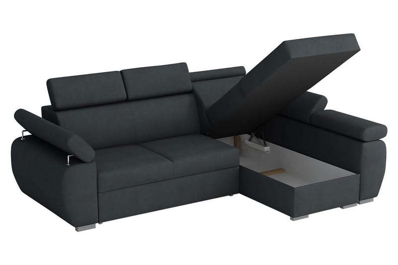 Boston Hjørnesofa Højre - Brun - Sovesofaer - Sovesofa chaiselong - Velour sofaer