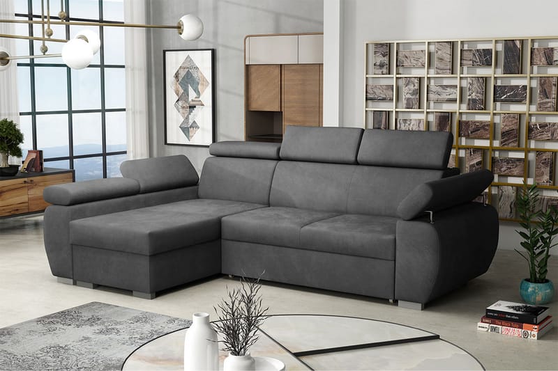 Boston Hjørnesofa Venstre - Mørkegrå - Møbler - Sofaer - Sovesofaer