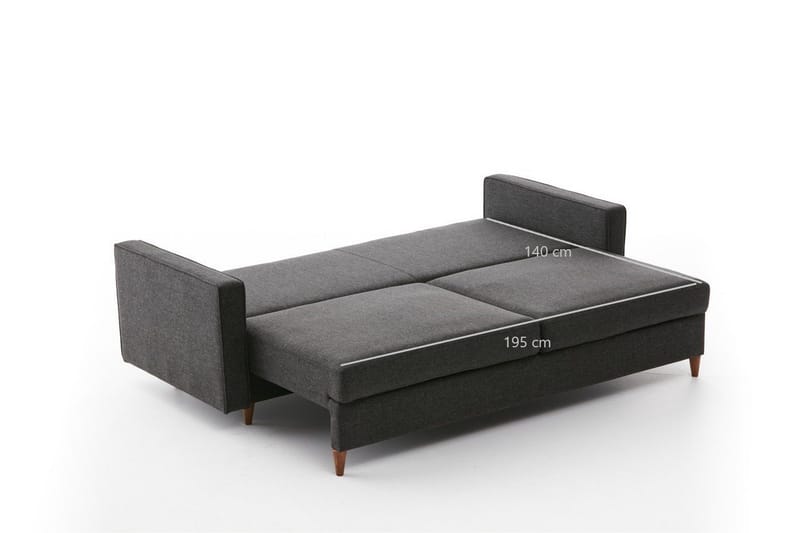Braneles Sovesofa 3-seter - Antracit - Møbler - Sofaer - Sovesofaer