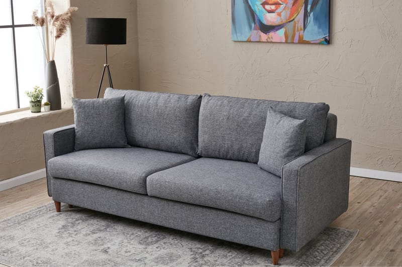 Braneles Sovesofa 3-personer - Grå - Møbler - Sofaer - Sovesofaer