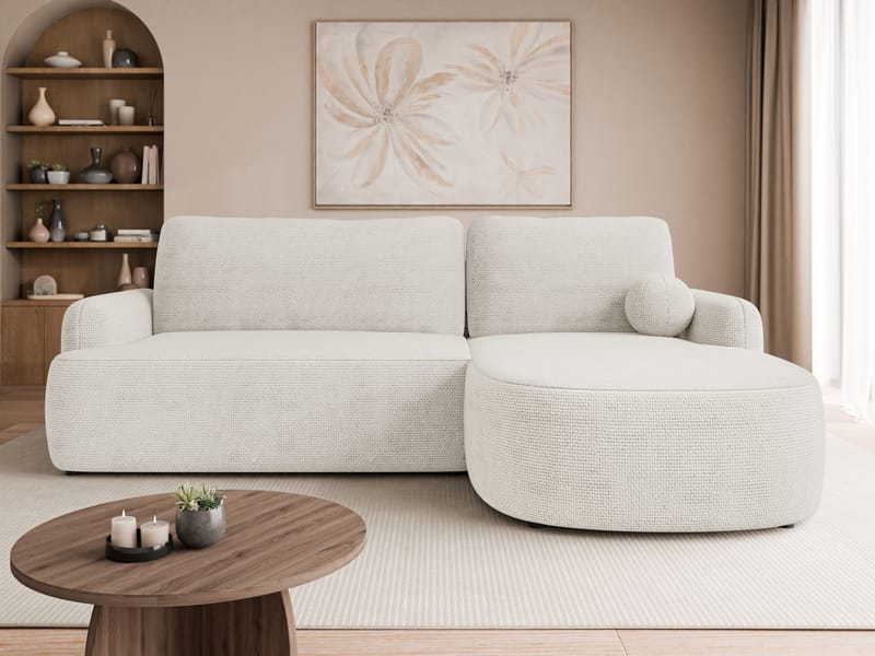 Branrel 3-personers sofa med chaiselong - hvid - Møbler - Sofaer - Sovesofaer