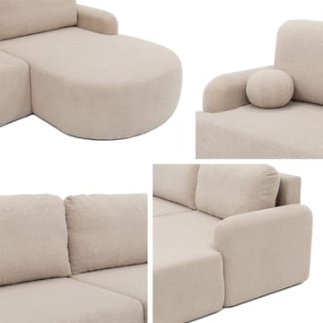 Branrel 3-personers sofa med chaiselong - grå - Møbler - Sofaer - Sovesofaer