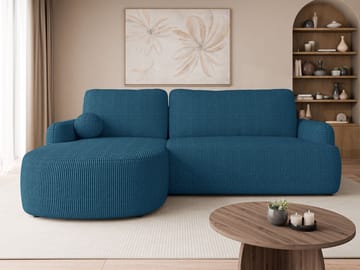 Branrel 3-personers sofa med chaiselong - blå - Møbler - Sofaer - Sovesofaer