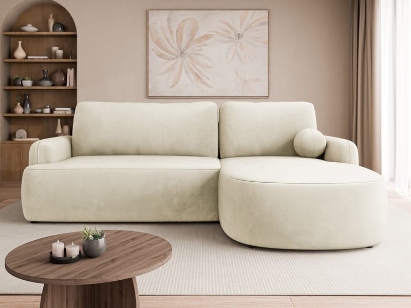 Branrel 3-personers sofa med chaiselong - beige - Møbler - Sofaer - Sovesofaer
