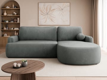 Branrel 3-personers sofa med chaiselong - grå - Møbler - Sofaer - Sovesofaer