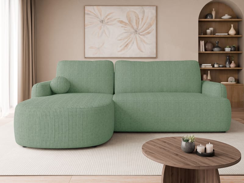 Branrel 3-personers sofa med chaiselong - mint - Møbler - Sofaer - Sovesofaer