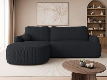 Branrel 3-personers sofa med chaiselong - sort - Møbler - Sofaer - Sovesofaer