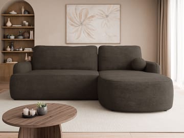 Branrel 3-personers sofa med chaiselong - Brun - Møbler - Sofaer - Sovesofaer