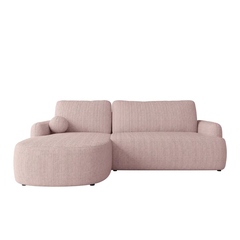 Branrel 3-personers sofa med chaiselong - pink - Møbler - Sofaer - Sovesofaer