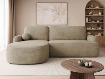 Branrel 4-personers sovesofa med divan venstre - Beige - Møbler - Sofaer - Sovesofaer
