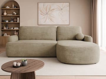 Branrel 4-personers sovesofa med divan højre - Beige - Møbler - Sofaer - Sovesofaer