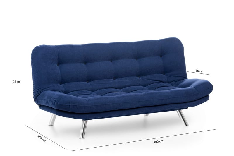 Breana 3-pers. Sovesofa - Marineblå - Møbler - Sofaer - Sovesofaer