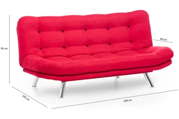 Breana 3-pers. Sovesofa - Rød - Møbler - Sofaer - Sovesofaer