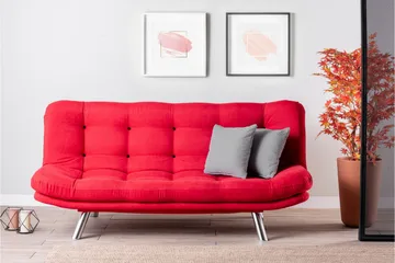 Breana 3-pers. Sovesofa - Rød - Møbler - Sofaer - Sovesofaer
