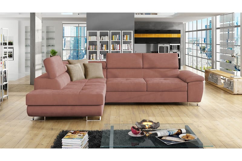 Reginia Sovesofa m. Chaiselong L-formet - Møbler - Sofaer - Sovesofaer - Bred sovesofa