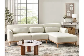 Bree Hjørnesofa 3-personers - Hvid/Lyst træ - Møbler - Sofaer - Sovesofaer