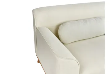 Bree Hjørnesofa 3-personers - Hvid/Lyst træ - Møbler - Sofaer - Sovesofaer