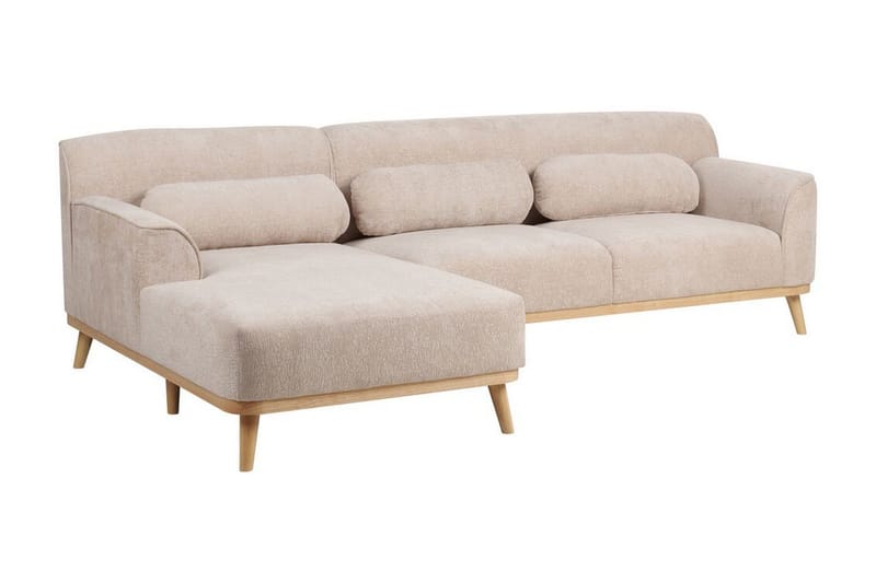 Bree Hjørnesofa 3-personers - Beige/Lyst træ - Møbler - Sofaer - Sovesofaer