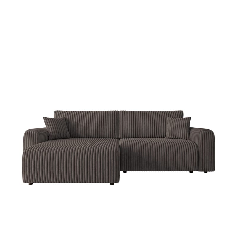 Brenor 3-personers sovesofa med chaiselong, venstrevendt, mørkebrun
