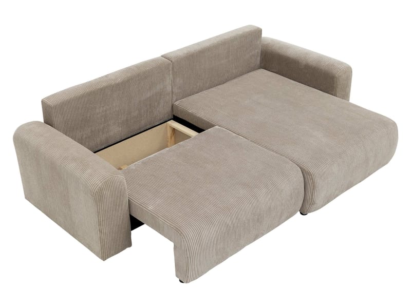 Brenor 3-personers sovesofa med chaiselong, venstrevendt - mørkebrun - Møbler - Sofaer - Sovesofaer